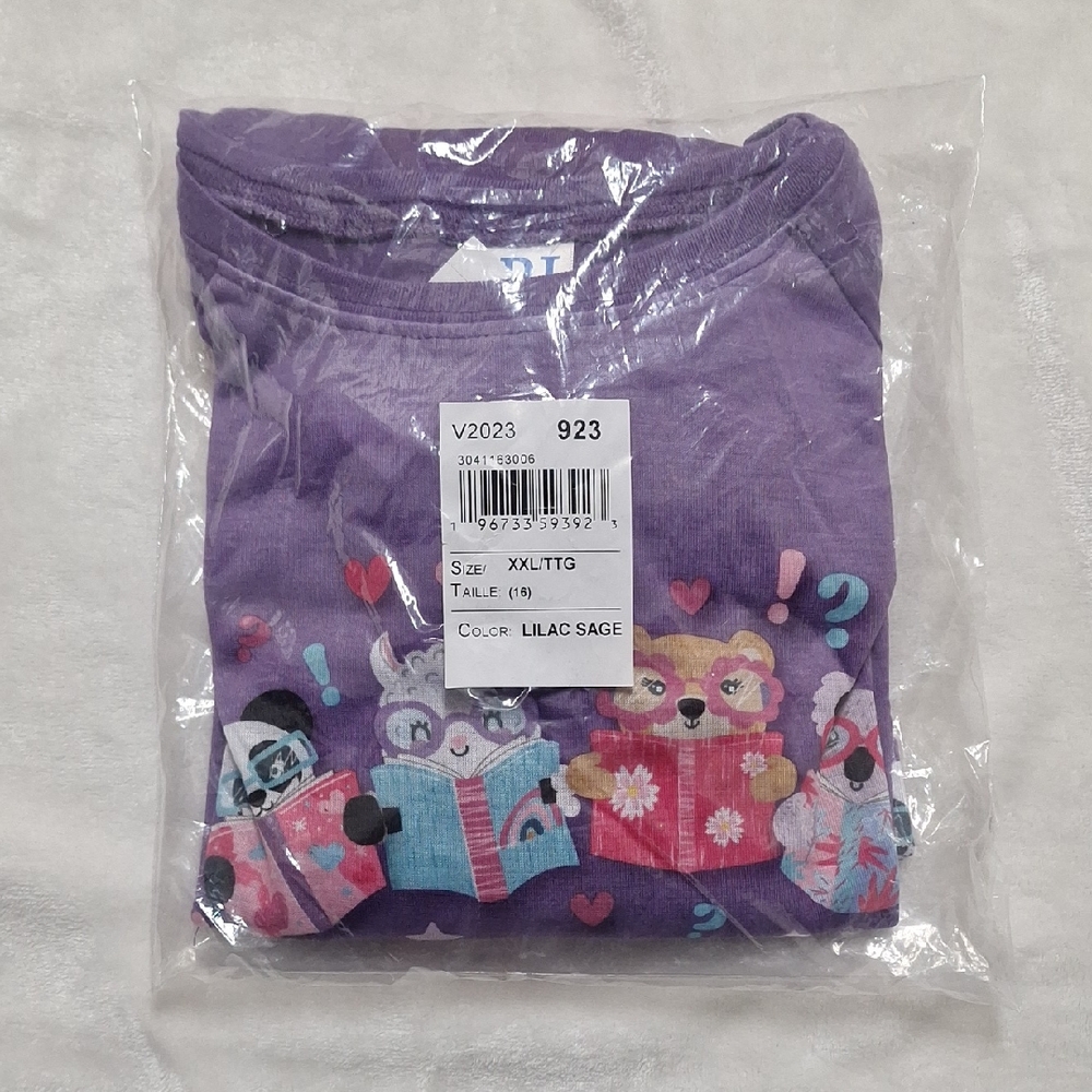 The Children's Place Lilac Pajama Set with Animal Print